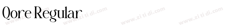 Qore Regular字体转换